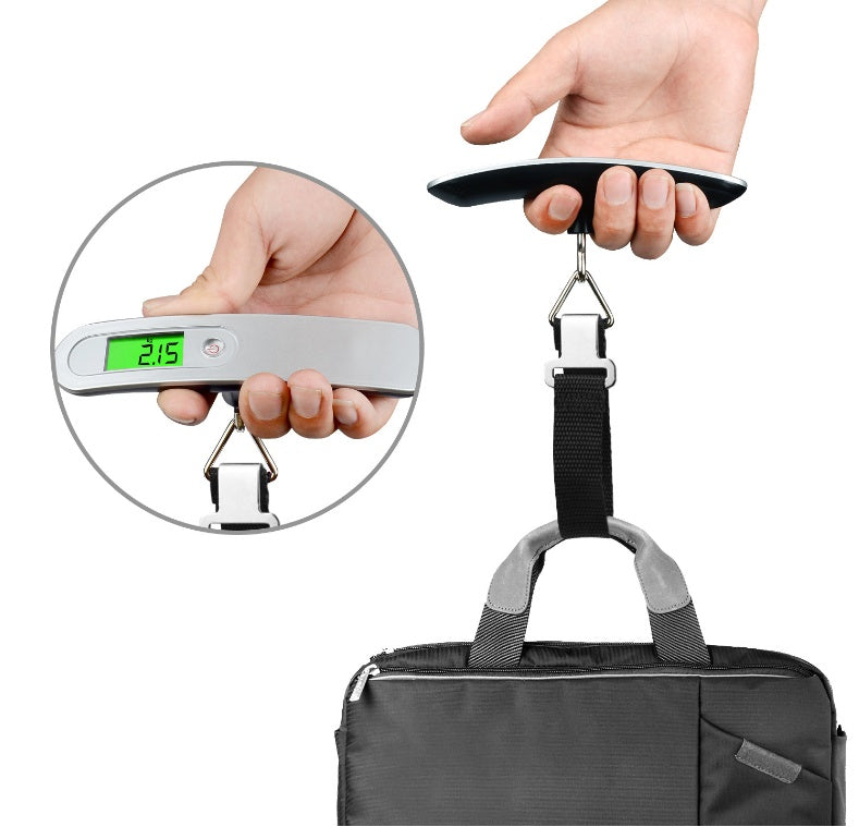 Portable Digital Luggage Scale — 50kg / 110lb Capacity | Avoid Overweight Baggage Fees | Travel Essential