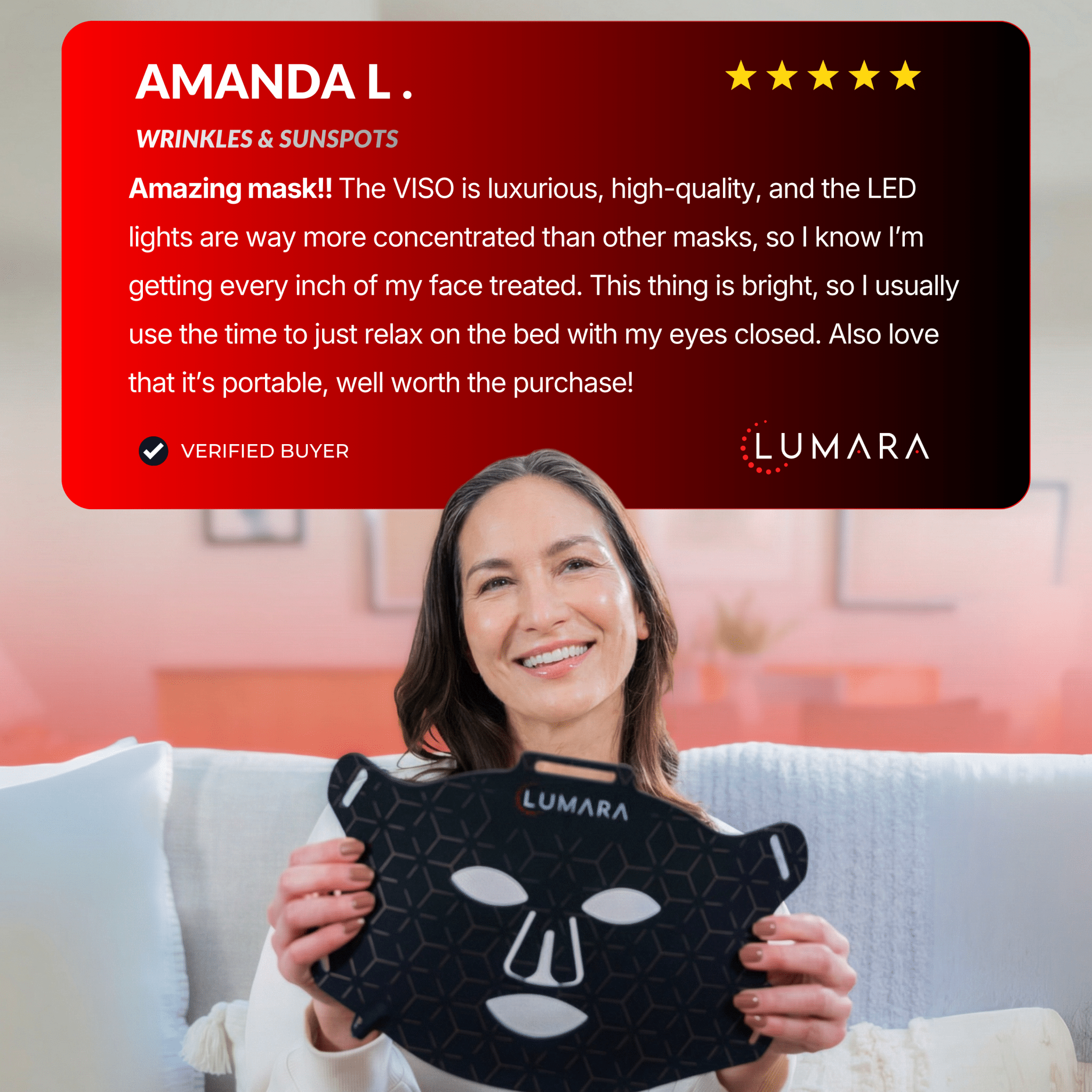 VISO Red Light Therapy Mask – FDA 510(k) Cleared | 470 Micro-LEDs | Full-Face 660nm Treatment