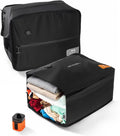 IKVAOL Travel Vacuum Bags with Pump, Dual-Zone for Clean & Dirty Clothes 2 Pack | Fresh & Used Separation with Odor-Lock, Laundry with Slide Divider, Airtight Compression, Carry-On Space Saver, TSA-Approved