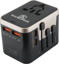 RHAICXANS Worldwide 35W Travel Adapter Fast Charger 4-in-1 International Wall Plug with 2 USB-A & 2 USB-C Ports, All-in-One AC Outlet for US, UK, EU, AUS, Asia
