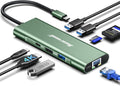 Hiearcool USB C Hub, USB C Dock with Ethernet, 4K@60 HDMI, Green | Durable aluminum build,plug-and-play use and easy portability
