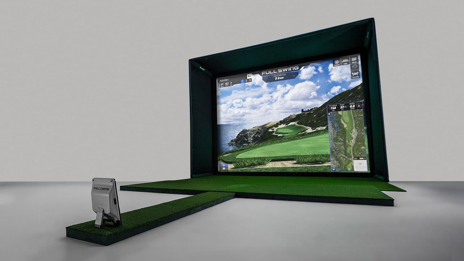 Full Swing KIT Studio Golf Simulator – Complete Home & Business Setup with 10' Enclosure, Launch Monitor, Projector, Impact Screen & 5D Radar