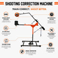 Hoops Basket Basketball Shooting Correction Machine, Basketball Arm Guide Trainer for 90° Elbow Positioning, Black Powder Coat, Easy Transport