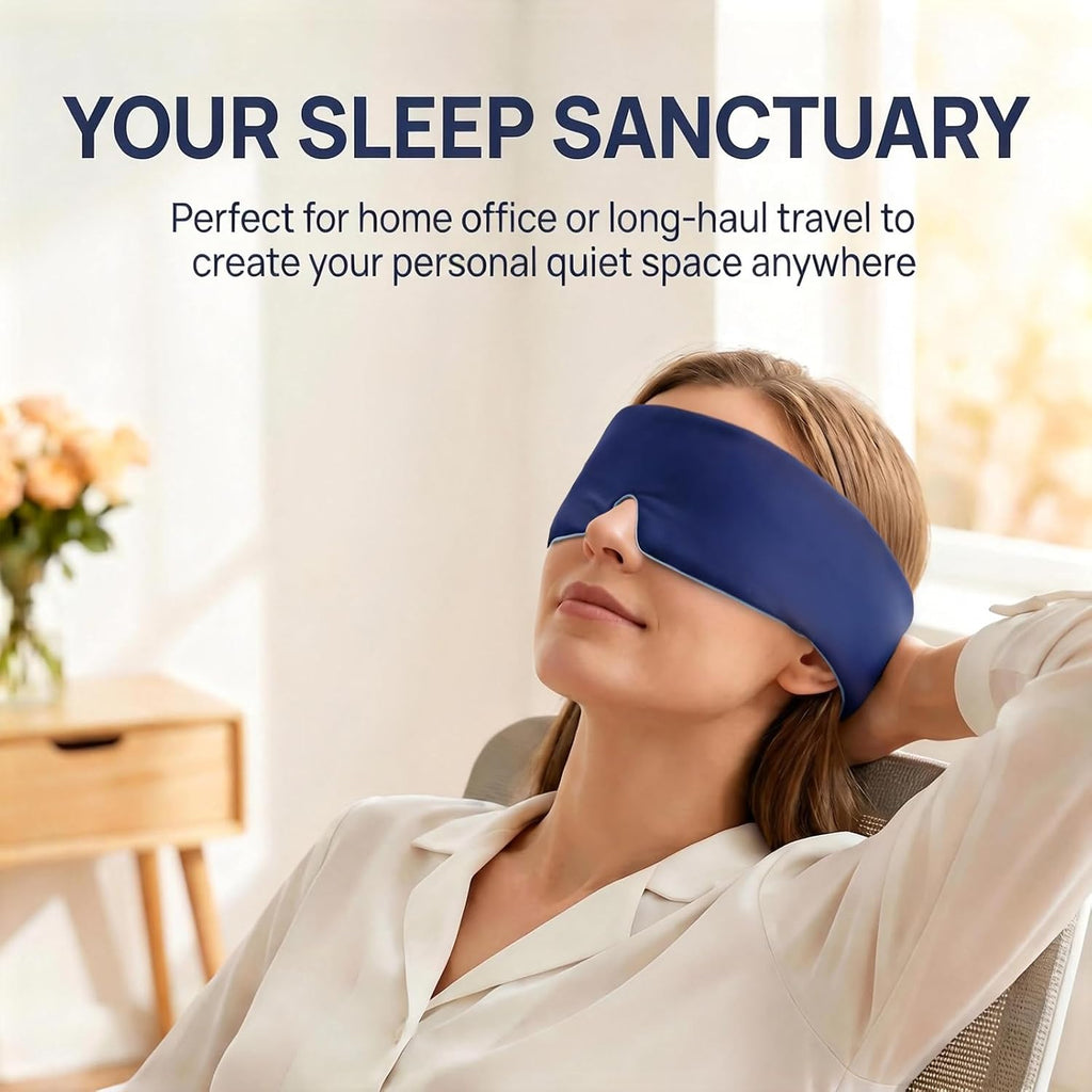 TongTuo Sleep Mask, Blackout Eye Mask for Sleeping, Hypoallergenic | Blackout, Quiet Adjustable Strap, Cooling, Breathable, Lightweight, Travel, Nap