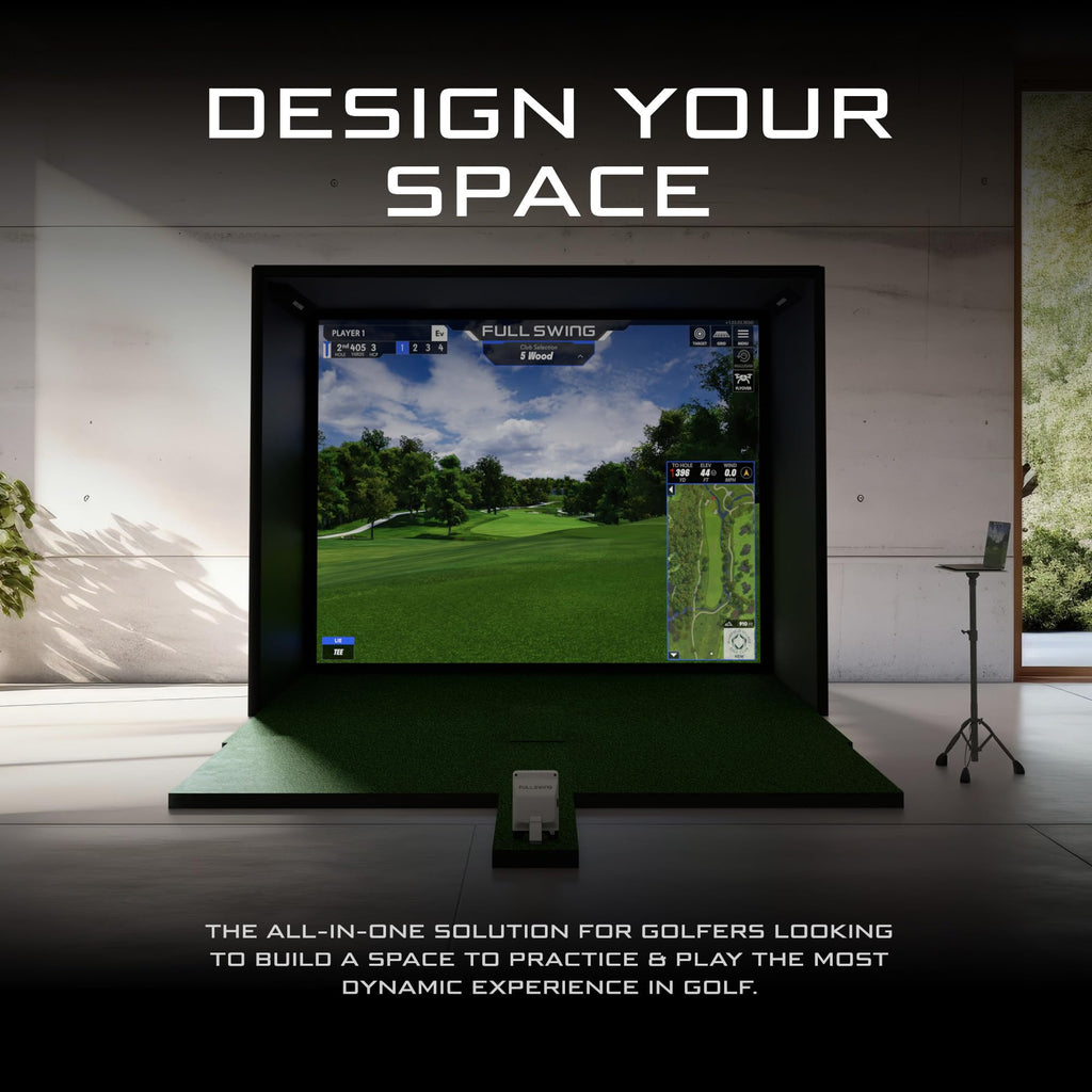 Full Swing KIT Studio Golf Simulator – Complete Home & Business Setup with 10' Enclosure, Launch Monitor, Projector, Impact Screen & 5D Radar