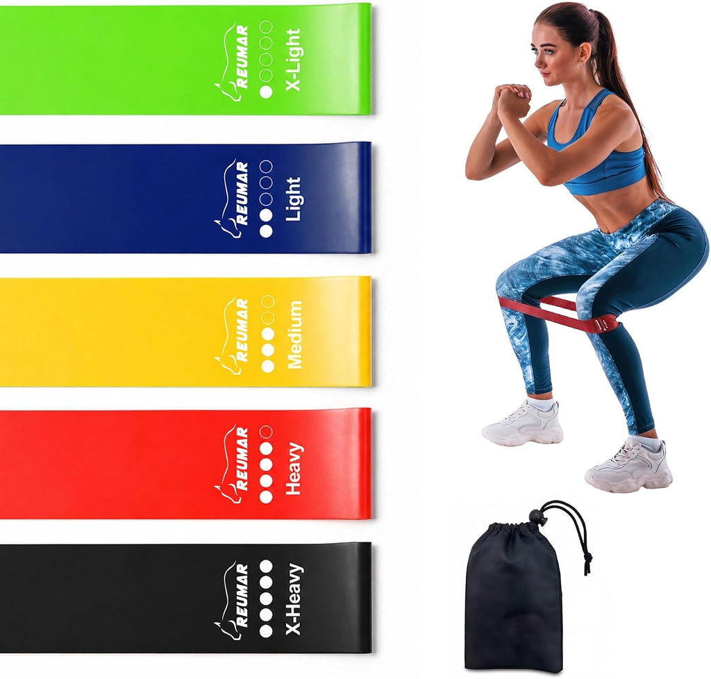 5-Pack Resistance Bands Set – Light to Heavy TPE Loop Bands for Strength, Pilates, Yoga & Physical Therapy