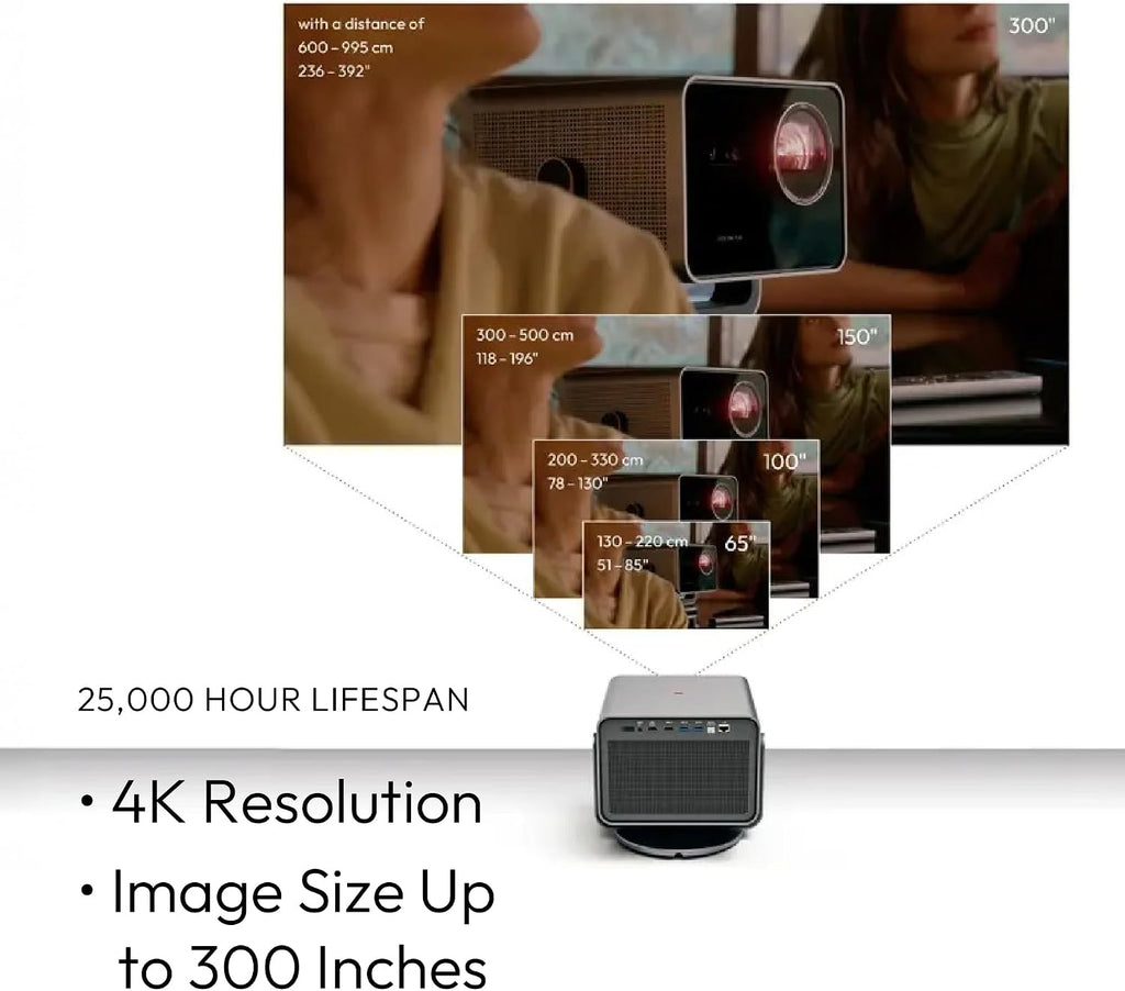 Leica CINE-PLAY-1 Portable 4K UHD Smart Projector with a Leica CINE-PLAY-STAND Projector Stand (2025)