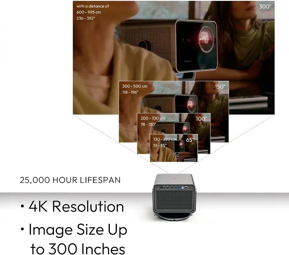 Leica CINE-PLAY-1 Portable 4K UHD Smart Projector with a Leica CINE-PLAY-STAND Projector Stand (2025)