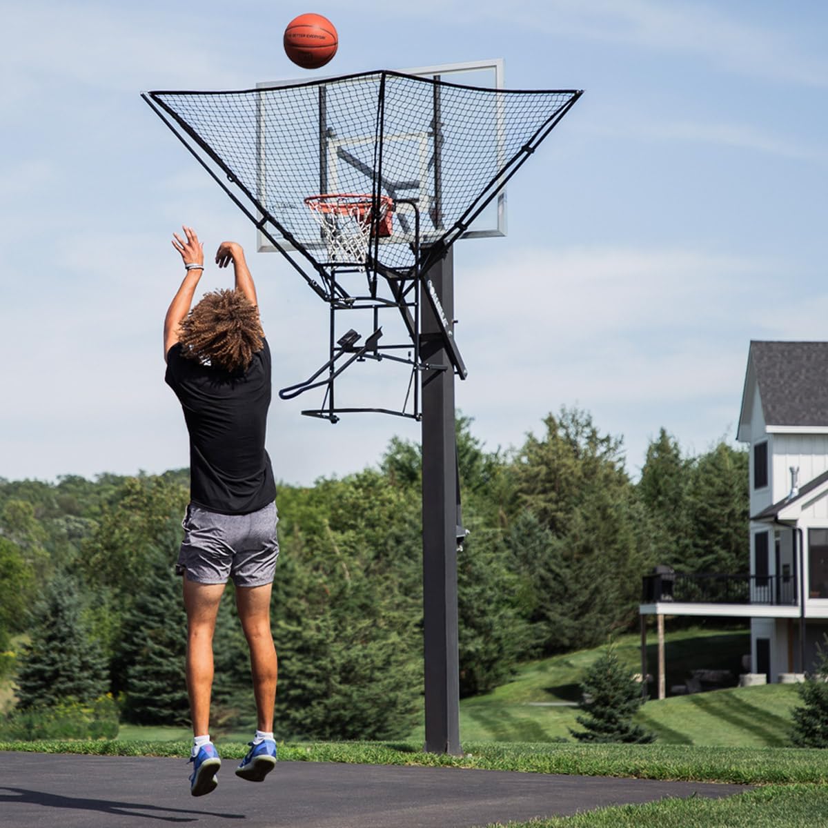 Dr. Dish IC3 Basketball Shot Trainer Rebounder – Portable Net Return System for 3x More Reps