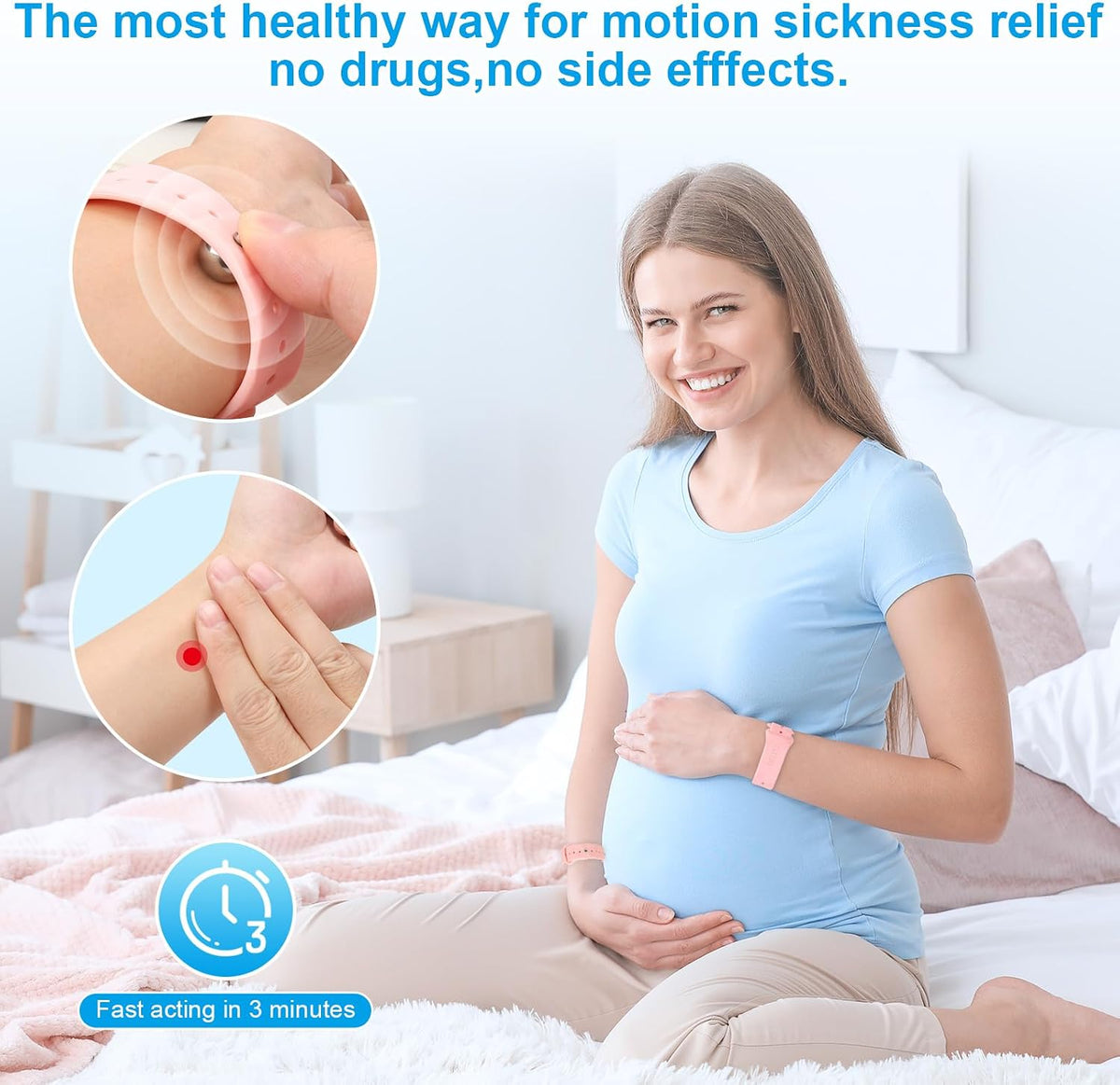 MEIYYJ Motion Sickness Bracelets for Adults Nausea Bands-Anchor Blue | Motion Sickness Bands for Pregnant Women, Acupressure Wristbands for Nausea, Ideal Travel Essential for Car, Cruise and Air