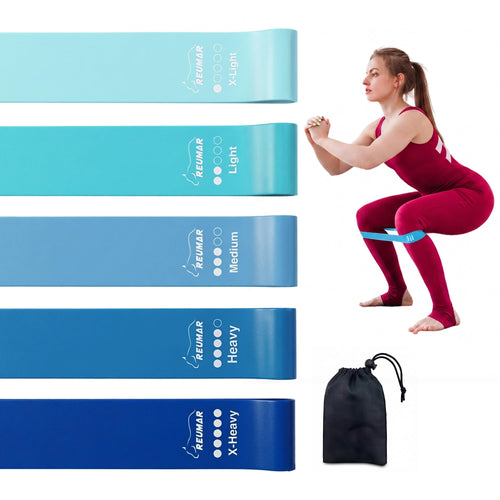 5-Pack Resistance Bands Set – Light to Heavy TPE Loop Bands for Strength, Pilates, Yoga & Physical Therapy
