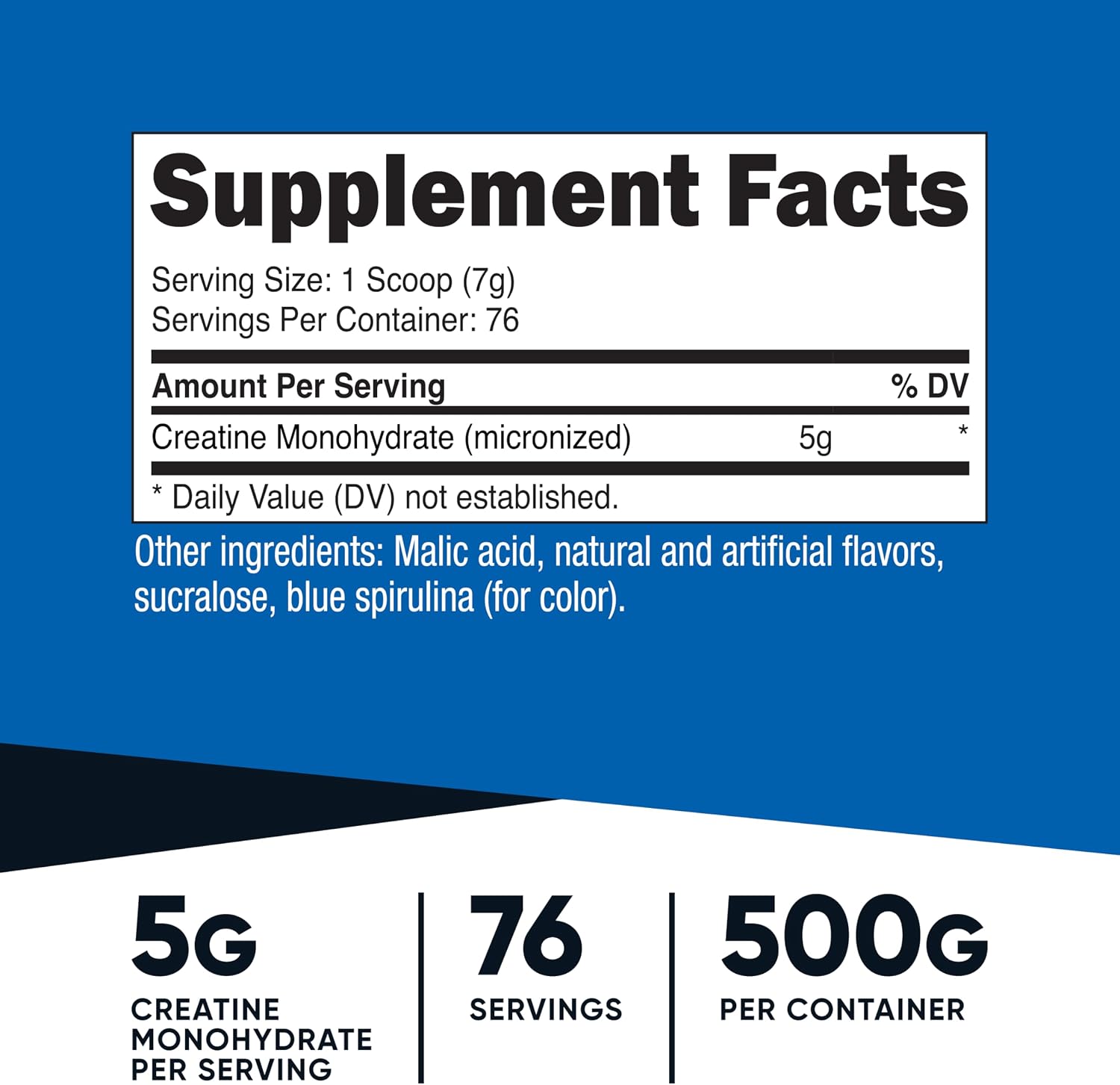 Nutricost Creatine Monohydrate Micronized Powder 500G, 100 Servings | 5000mg Per Serving (5g), 17.9 Oz