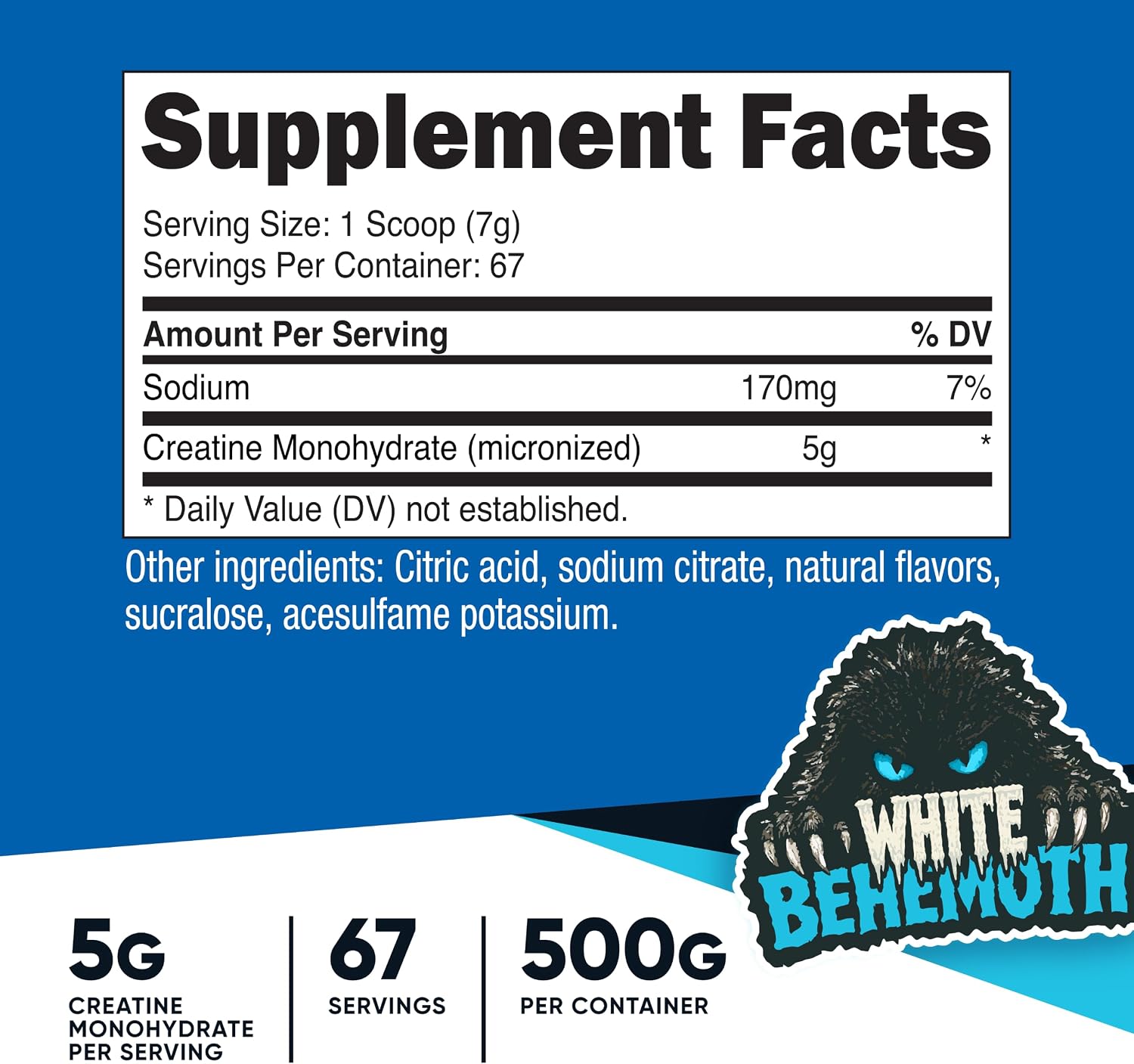 Nutricost Creatine Monohydrate Micronized Powder 500G, 100 Servings | 5000mg Per Serving (5g), 17.9 Oz