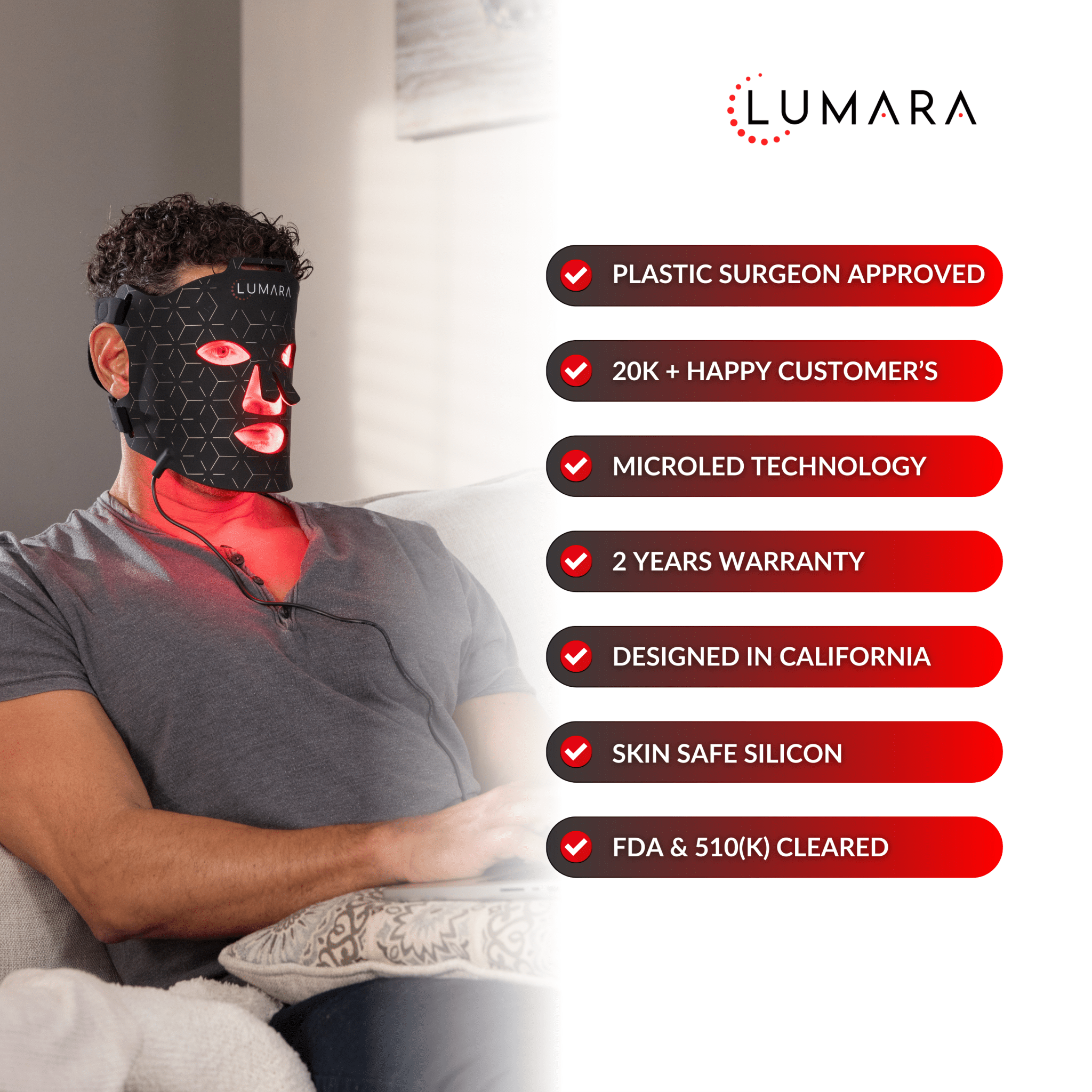 VISO Red Light Therapy Mask – FDA 510(k) Cleared | 470 Micro-LEDs | Full-Face 660nm Treatment