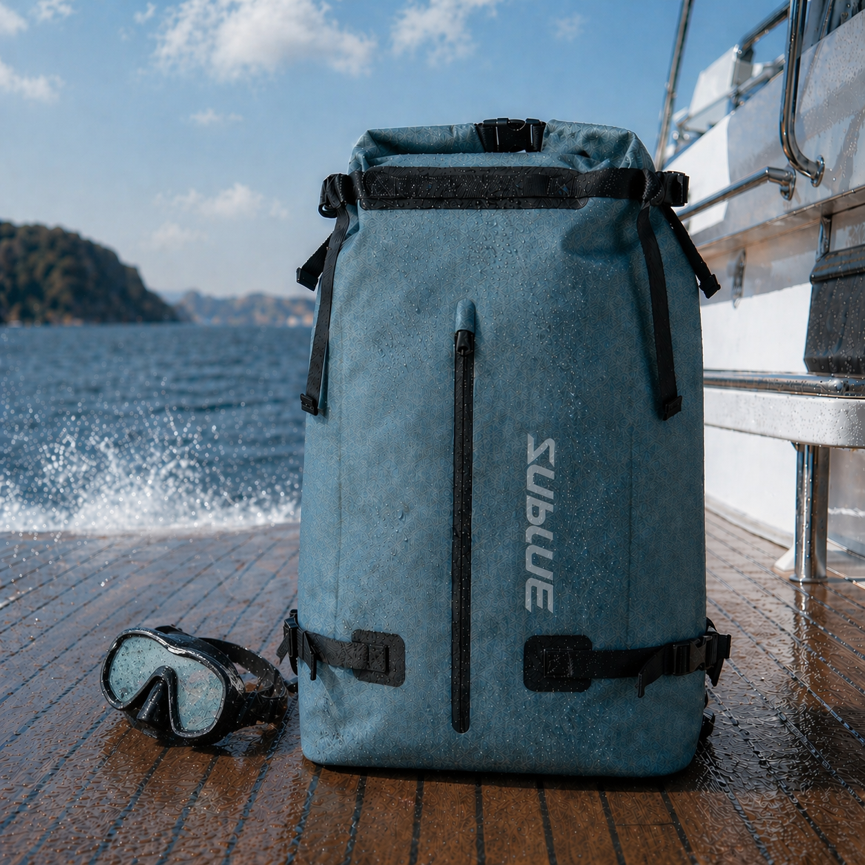 SUBLUE Waterproof Backpack 52L — IPX6 Rated | Wet-Dry Separation | Built for Underwater Scooters & Dive Gear