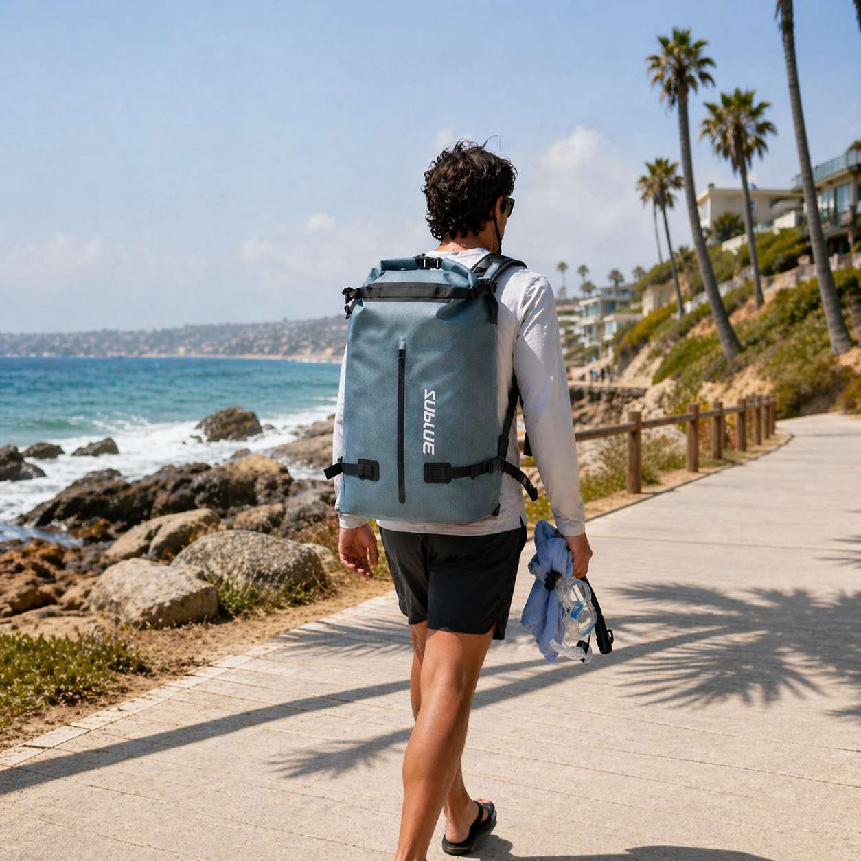 SUBLUE Waterproof Backpack 52L — IPX6 Rated | Wet-Dry Separation | Built for Underwater Scooters & Dive Gear