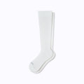 Knee-High Compression Socks — Solid White | 15–20 mmHg Graduated Compression | Sizes S–XL Including Wide Calf