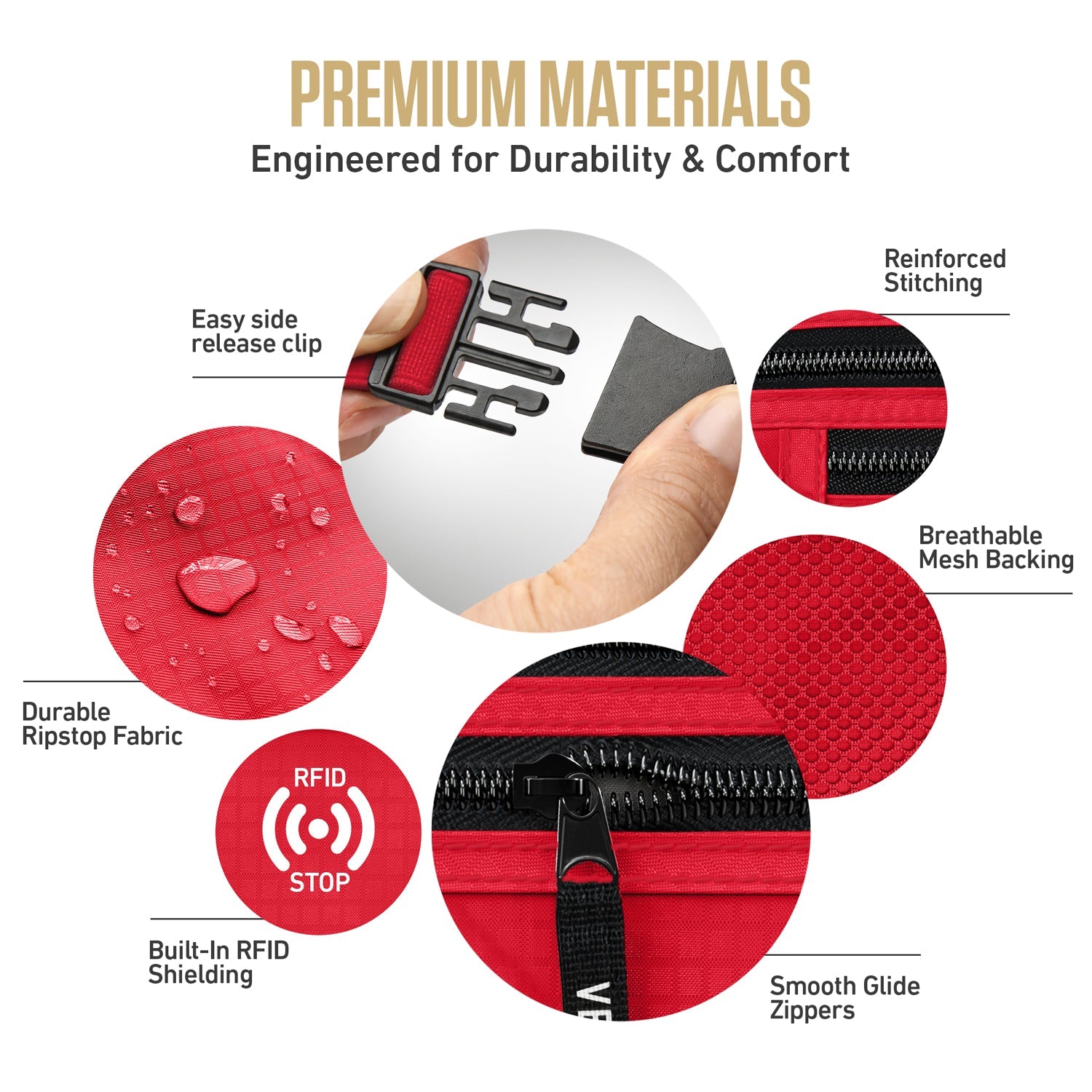 RFID Safe Money Belt — Anti-Theft Hidden Travel Wallet | Fits Up to 56" Waist | 12 Colors