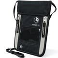 RFID Blocking Neck Pouch — Slim Travel Wallet for Passport, Cards & Phone | 8 Colors