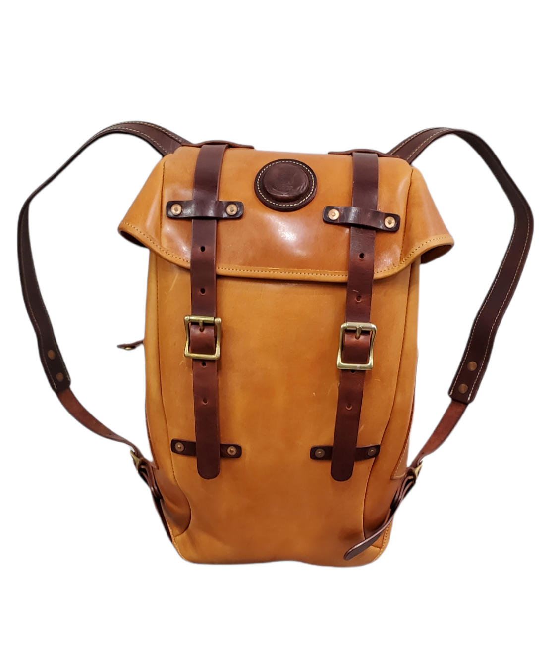 Lennox Italian Leather Backpack – Handcrafted Heavy-Duty Bag with Brass Hardware