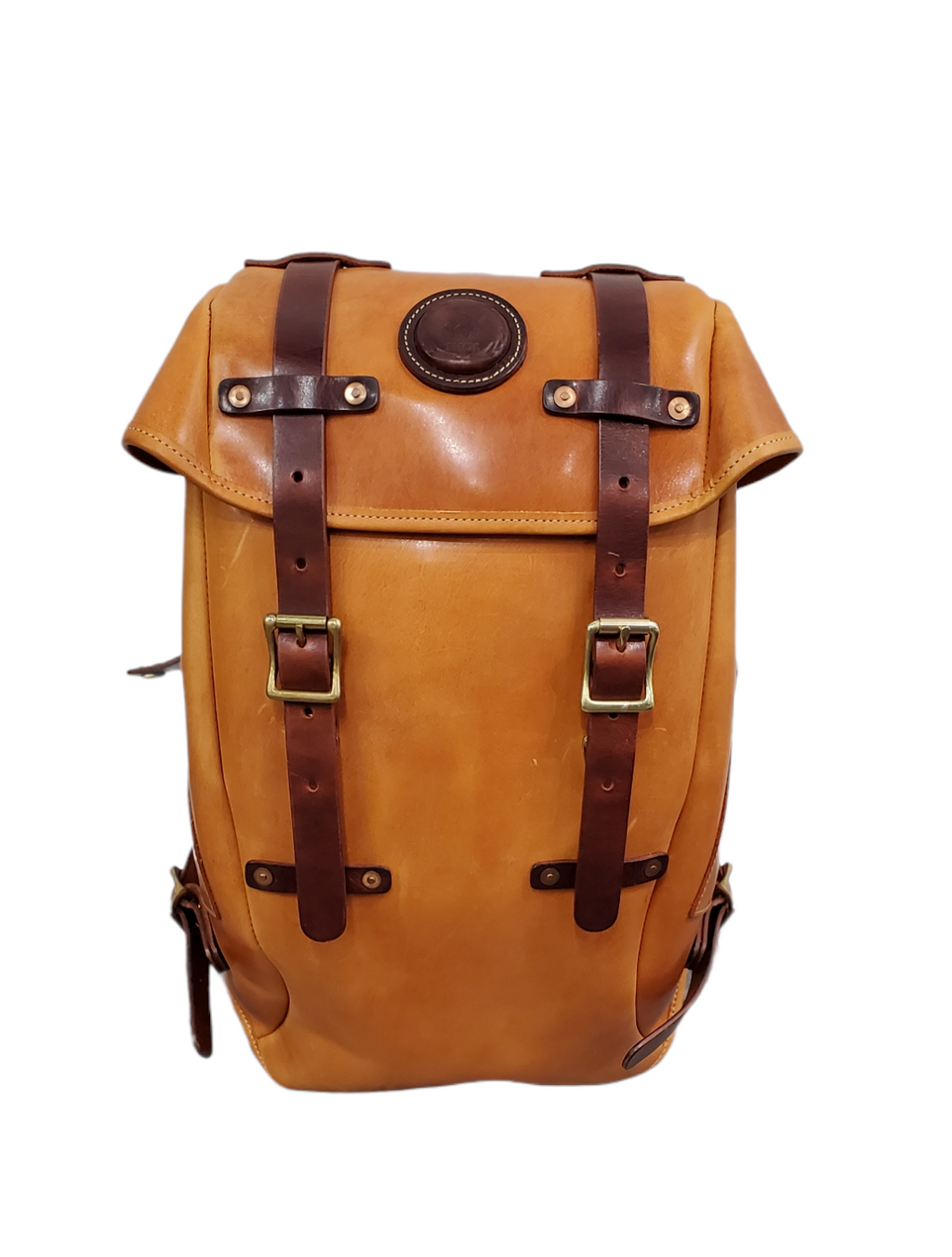 Lennox Italian Leather Backpack – Handcrafted Heavy-Duty Bag with Brass Hardware