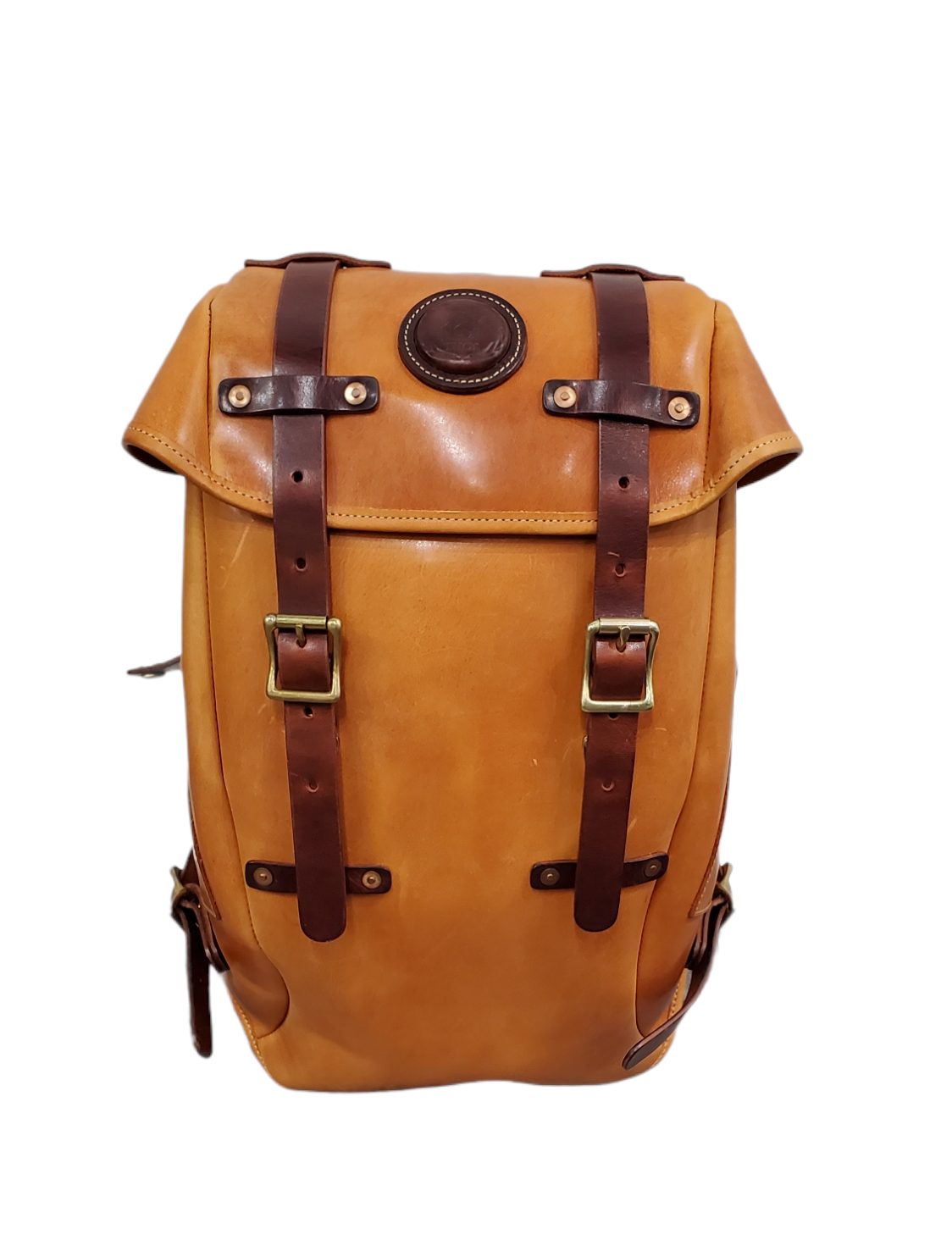 Lennox Italian Leather Backpack – Handcrafted Heavy-Duty Bag with Brass Hardware