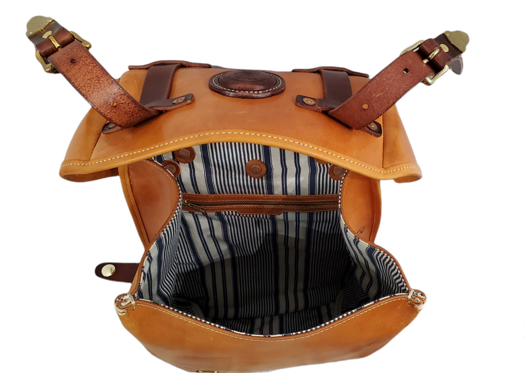 Lennox Italian Leather Backpack – Handcrafted Heavy-Duty Bag with Brass Hardware