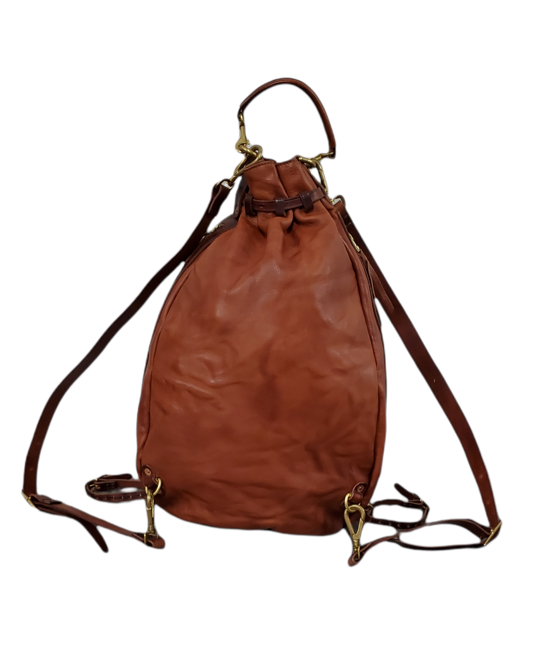 Remington Italian Leather Backpack – Handcrafted Full-Grain Leather with Brass Hardware