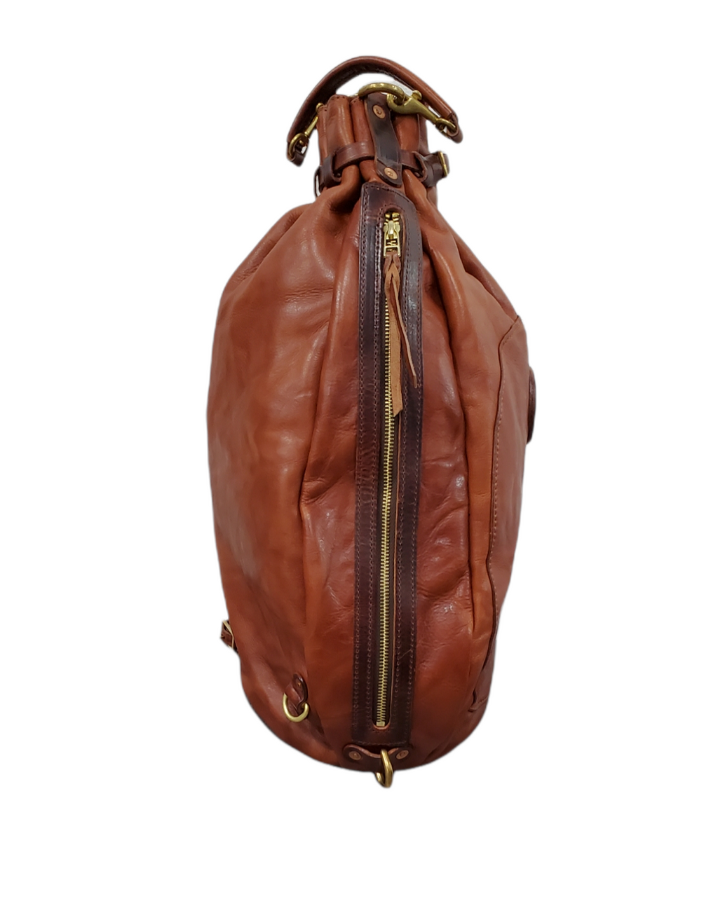 Remington Italian Leather Backpack – Handcrafted Full-Grain Leather with Brass Hardware