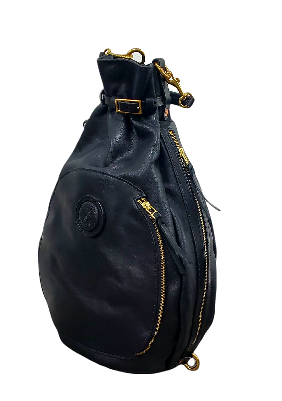 Remington Italian Leather Backpack – Handcrafted Full-Grain Leather with Brass Hardware