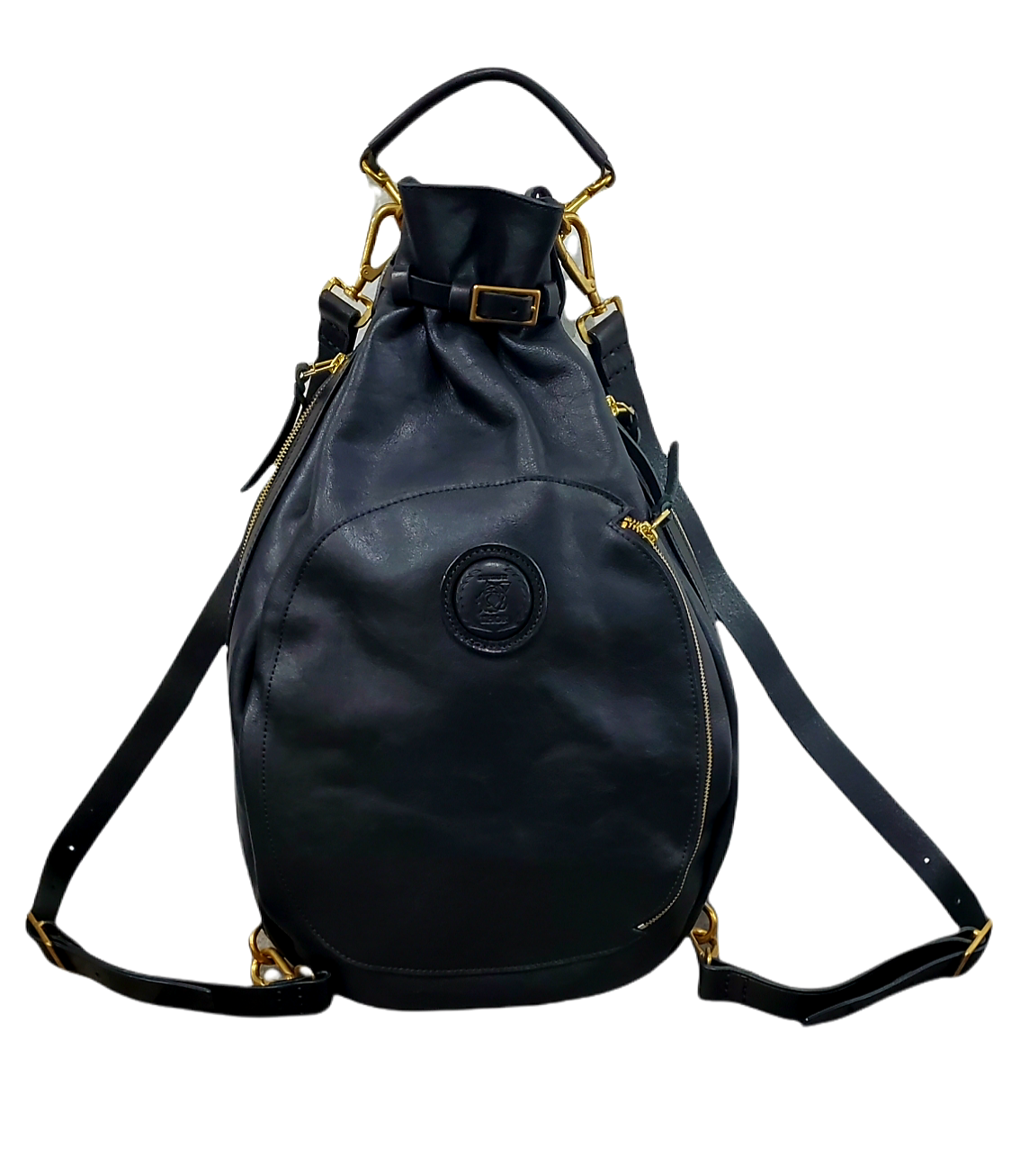 Remington Italian Leather Backpack – Handcrafted Full-Grain Leather with Brass Hardware