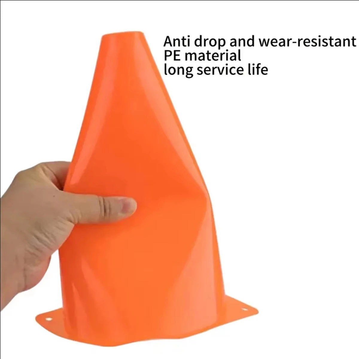 6 PCS 18cm Football Soccer Rugby Training Cones Outdoor Sports Obstacles Barriers for Kids Outdoor Gaming and Activity (Orange)