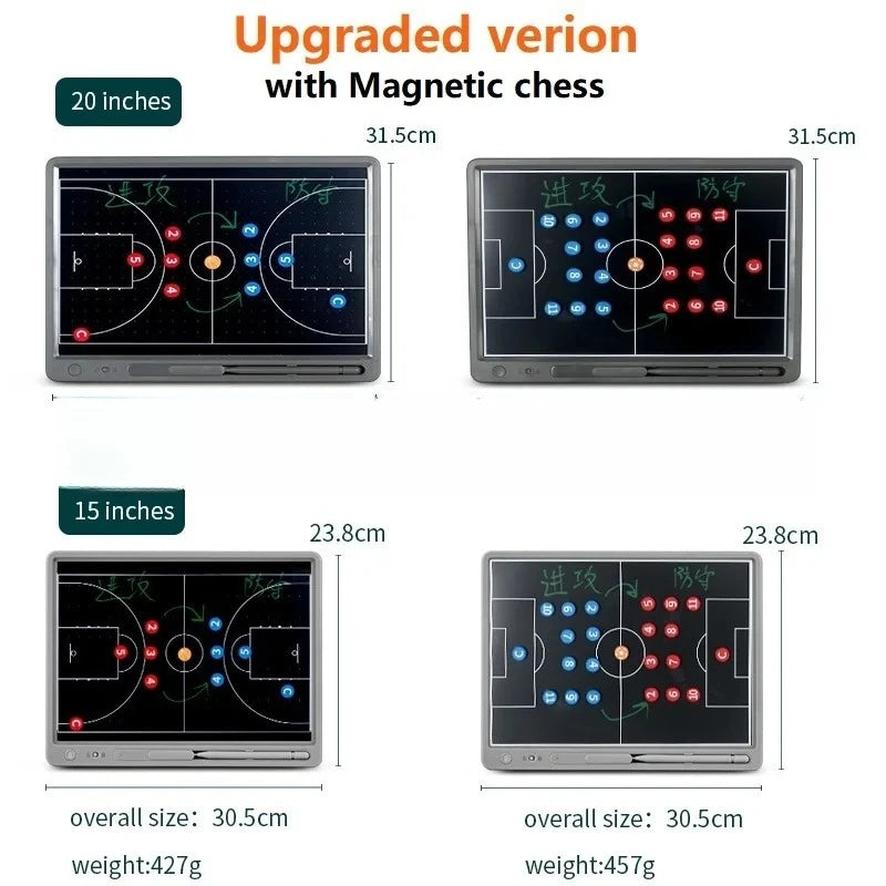 LCD Coaching Board – 15"/20" Electronic Tactics Board for Basketball, Football & Soccer