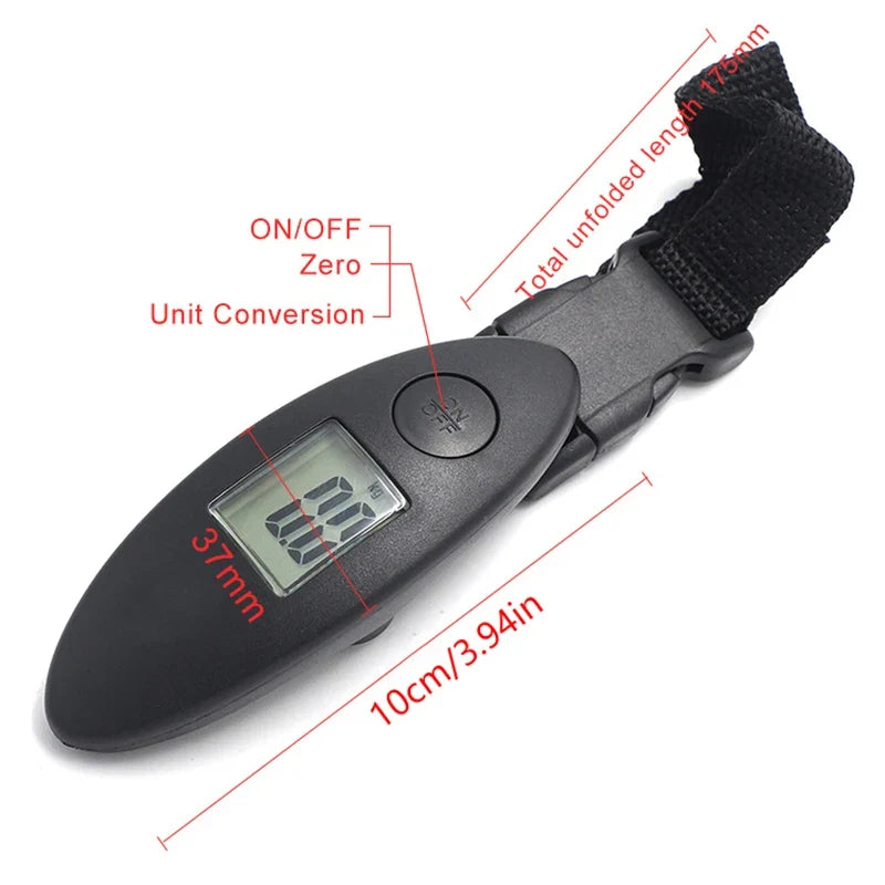 Portable Digital Luggage Scale — 40kg / 88lb Capacity | Tare Function, LCD Display | Fits in Any Bag