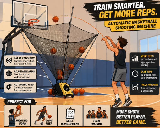 Pro Basketball Rebounder & Automatic Shooting Machine