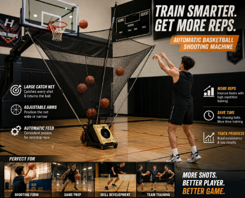 Pro Basketball Rebounder & Automatic Shooting Machine