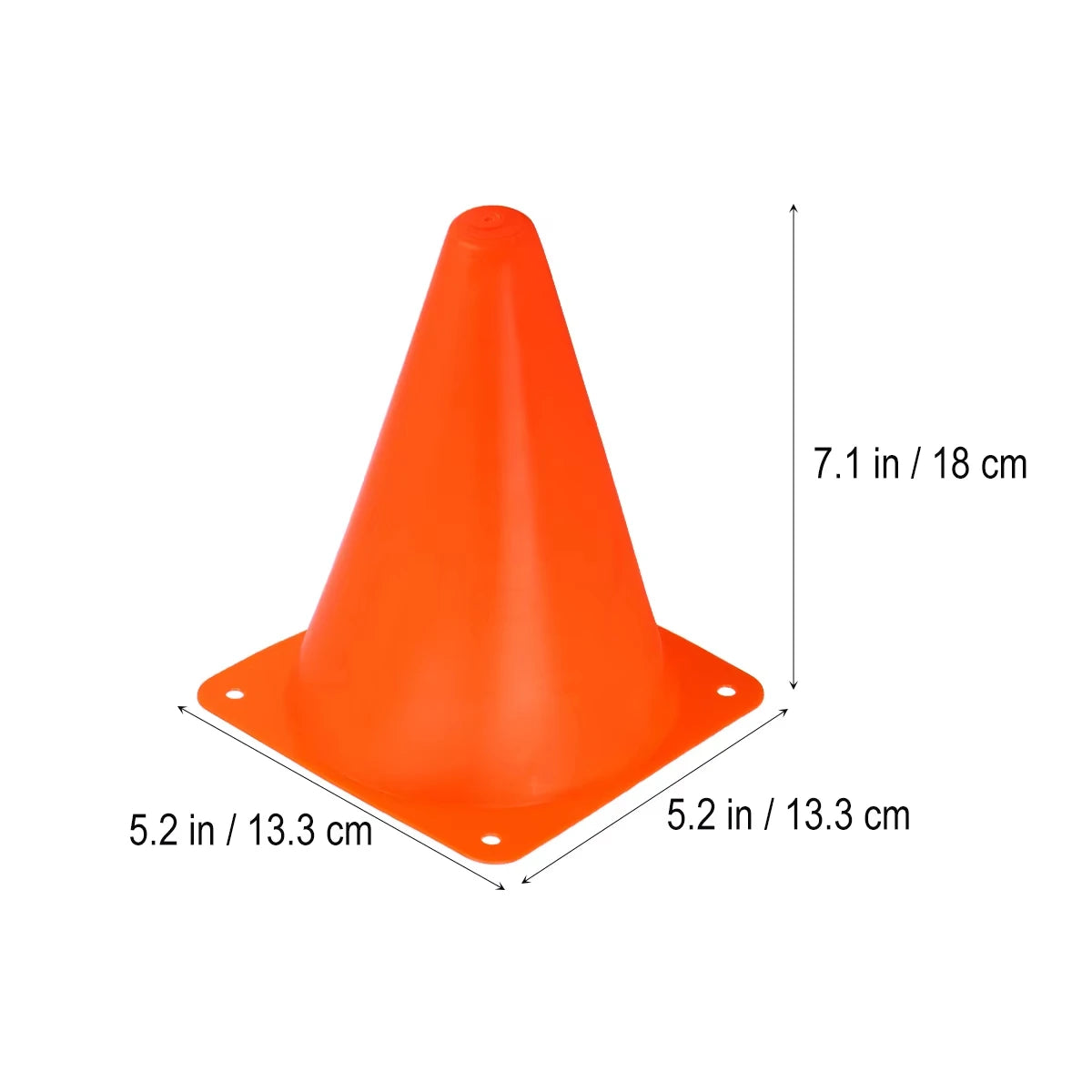 6 PCS 18cm Football Soccer Rugby Training Cones Outdoor Sports Obstacles Barriers for Kids Outdoor Gaming and Activity (Orange)