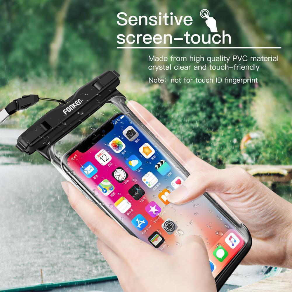 IPX8 Waterproof Phone Case Pouch — Waterproof to 30m | Full Touchscreen Access | Fits Up to 6.5" | 3 Colors