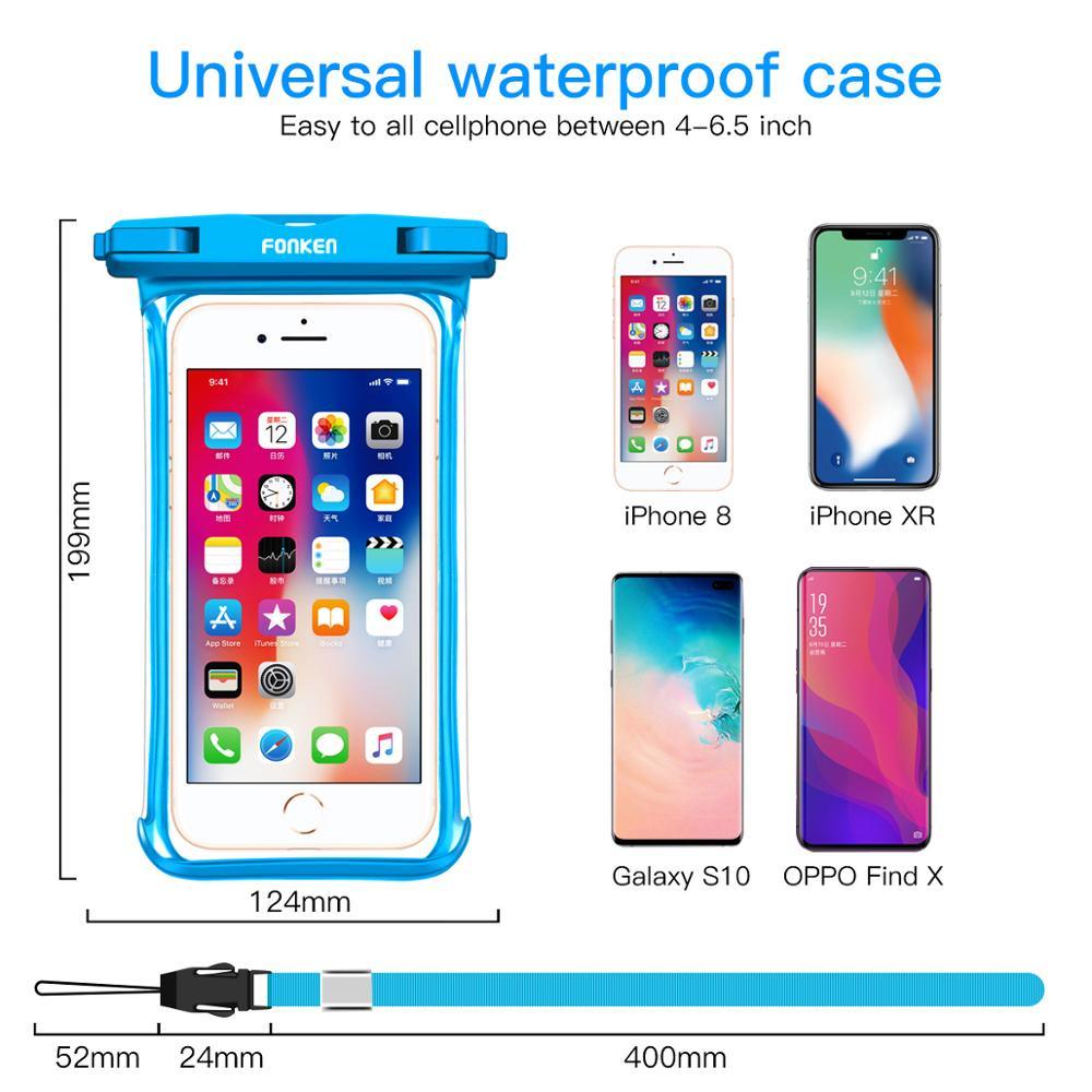 IPX8 Waterproof Phone Case Pouch — Waterproof to 30m | Full Touchscreen Access | Fits Up to 6.5" | 3 Colors