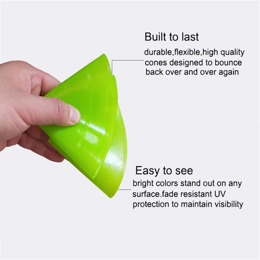Agility Cones. 25 Pack W/ STAND & Mesh Bag