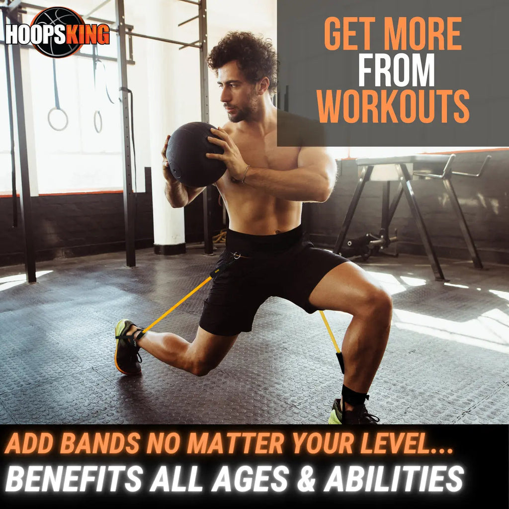 HoopsKing Vertical Jump Trainer – Waist-to-Heel Resistance Bands for Basketball & Volleyball