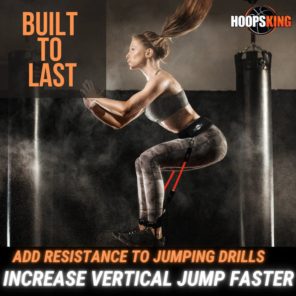 HoopsKing Vertical Jump Trainer – Waist-to-Heel Resistance Bands for Basketball & Volleyball