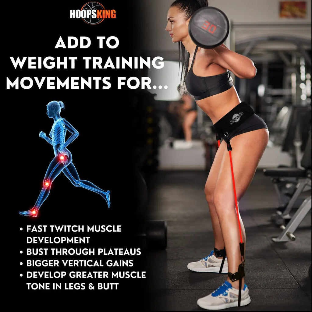 HoopsKing Vertical Jump Trainer – Waist-to-Heel Resistance Bands for Basketball & Volleyball