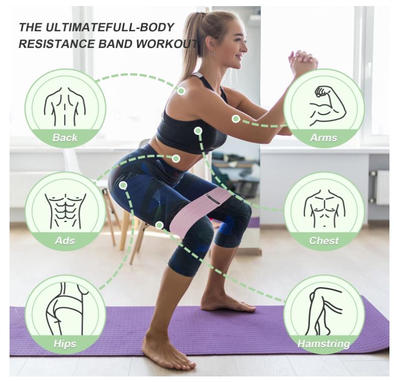 PlayMakar Premium Resistance Bands – Wide, Non-Slip Bands for Strength & Mobility Training