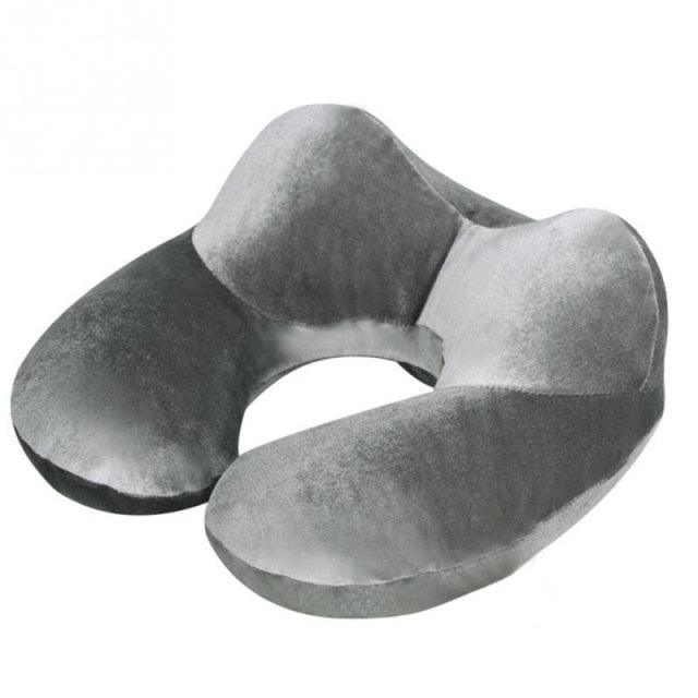Memory Foam Travel Neck Pillow — U-Shaped Support for Flights, Cars & Trains | Machine Washable | 4 Colors
